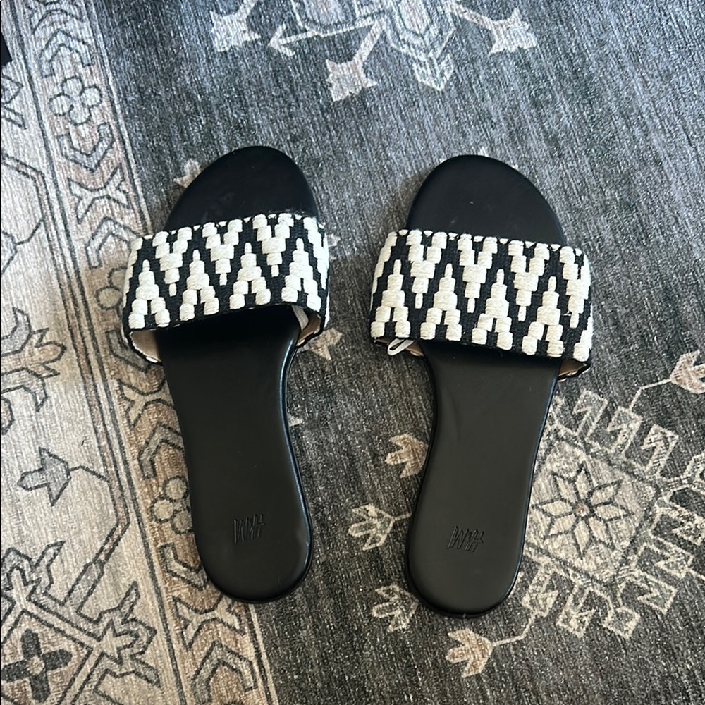 H&M Black and White  Women's Sandals